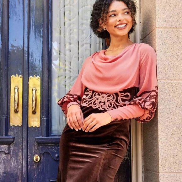 NWT Disney Parks Dress Shop Main Street USA Parlor Midi Dress - Picture 2 of 9